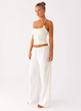 Oska Drawstring Pants - White