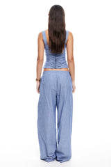 LIONESS Cobain Pants Navy Stripe