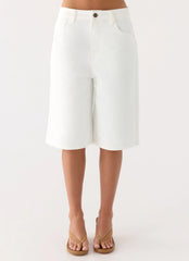Orleans Denim Jorts - White