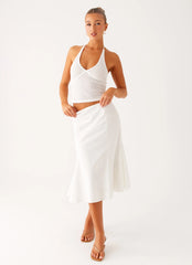 Olive Midi Skirt - Ivory