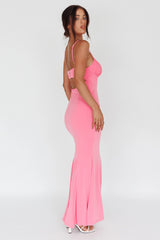 Marcella Keyhole Bust Maxi Dress Pink