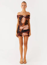 Frances Mini Dress - Black Gradient