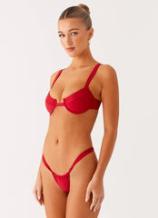 Airlie Balconette Bikini Top - Deep Red
