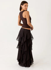 Silvanna Maxi Skirt - Chocolate