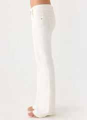 Robbie Super Low Denim Jeans - White