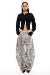 LIONESS Horseshoe Jeans Leopard Fade