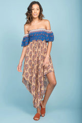 Brooke Off The Shoulder Maxi Romper Tan