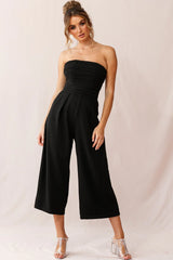 Chosen Strapless Wide Leg Jumpsuit Black