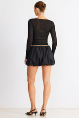 SNDYS Freja Bubble Skirt Black