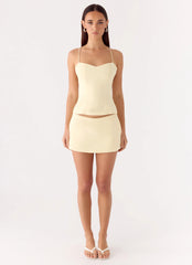 Leray Top - Lemon Yellow