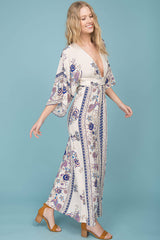 Kira Zip Up Maxi Dress Lily Purple