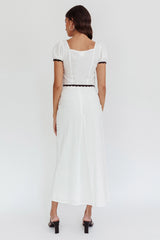 Wistful Midi Skirt White