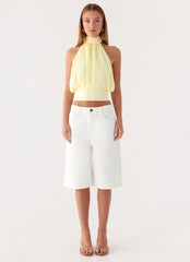 Orleans Denim Jorts - White