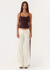 Deacon Low Rise Pants - Bloom Stripe