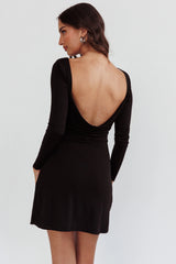 Chessie Long Sleeve Mini Dress Black